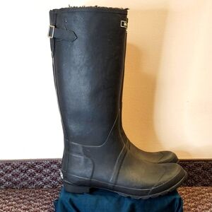NEW WindRiver Insulated black rain boots with adjustable calf strap